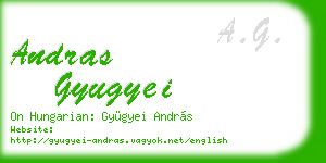 andras gyugyei business card